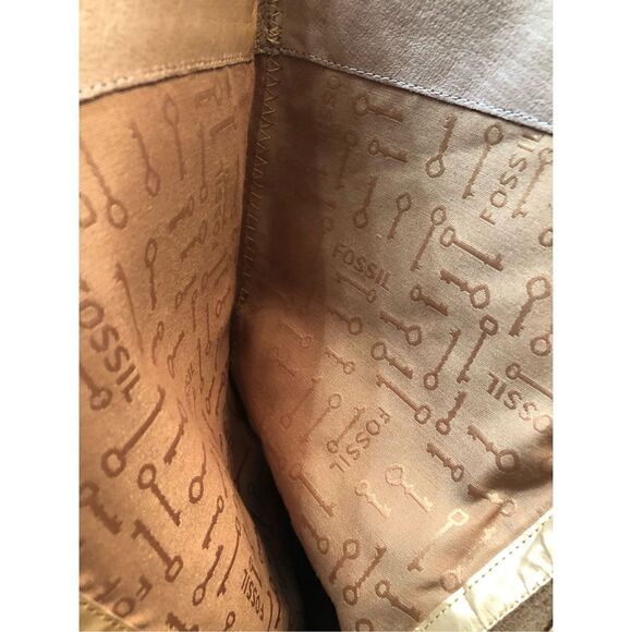 Fossil Zena back zipper calf caramel riding boots - Picture 13 of 13